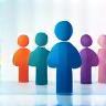 Graphic representing team collaboration